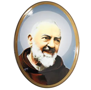 17 inch Oval St. Pio Plaque