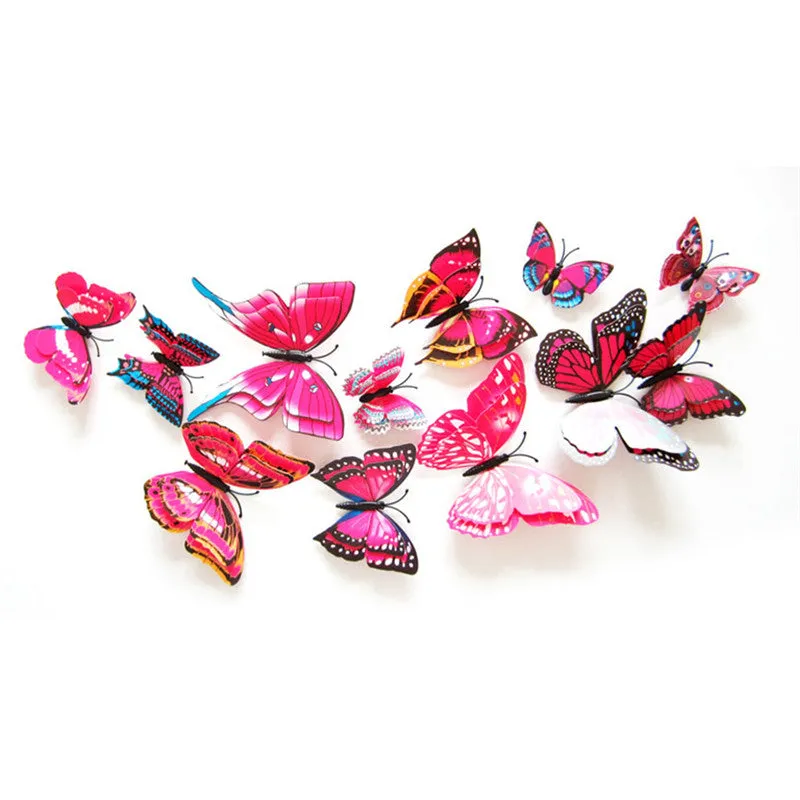 3D Butterfly Home  Wall Stickers 12 pcs