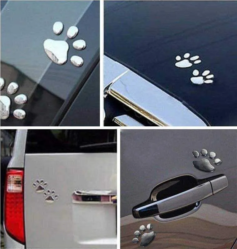 3D Dog Paws Car Decal