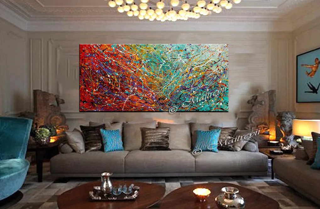 Abstract Modern Paintings Original Contemporary | Jackson Pollock Style | LargeModernArt - Vintage Beauty 99