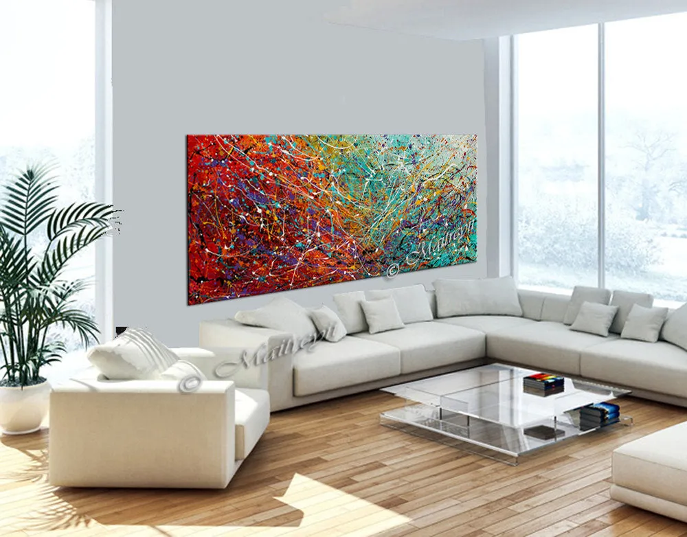 Abstract Modern Paintings Original Contemporary | Jackson Pollock Style | LargeModernArt - Vintage Beauty 99