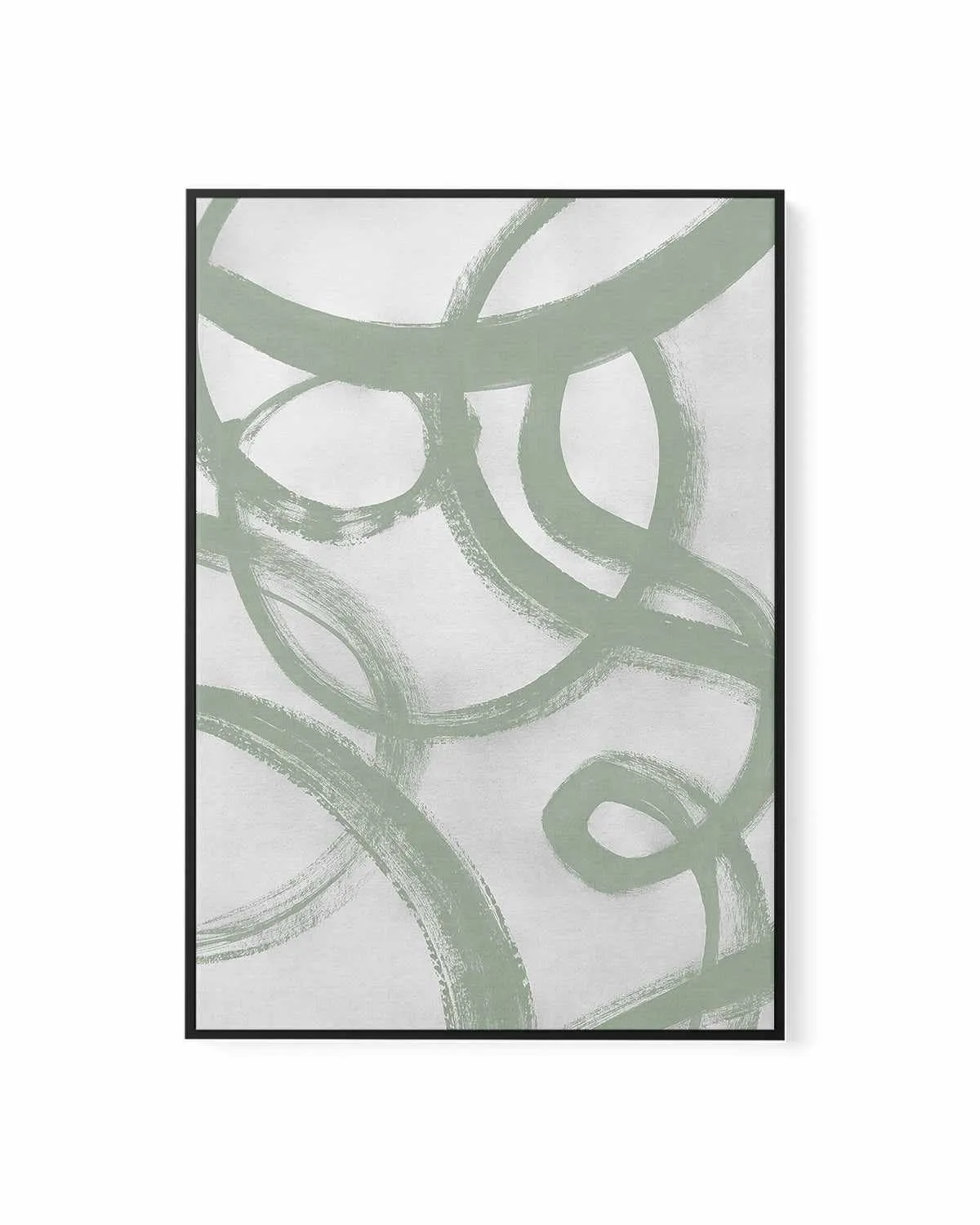 Acrylic Abstract II in Sage | Framed Canvas Art Print