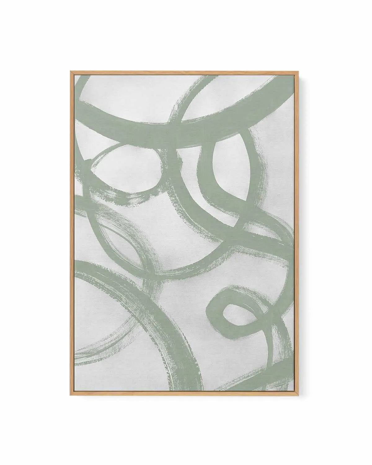 Acrylic Abstract II in Sage | Framed Canvas Art Print