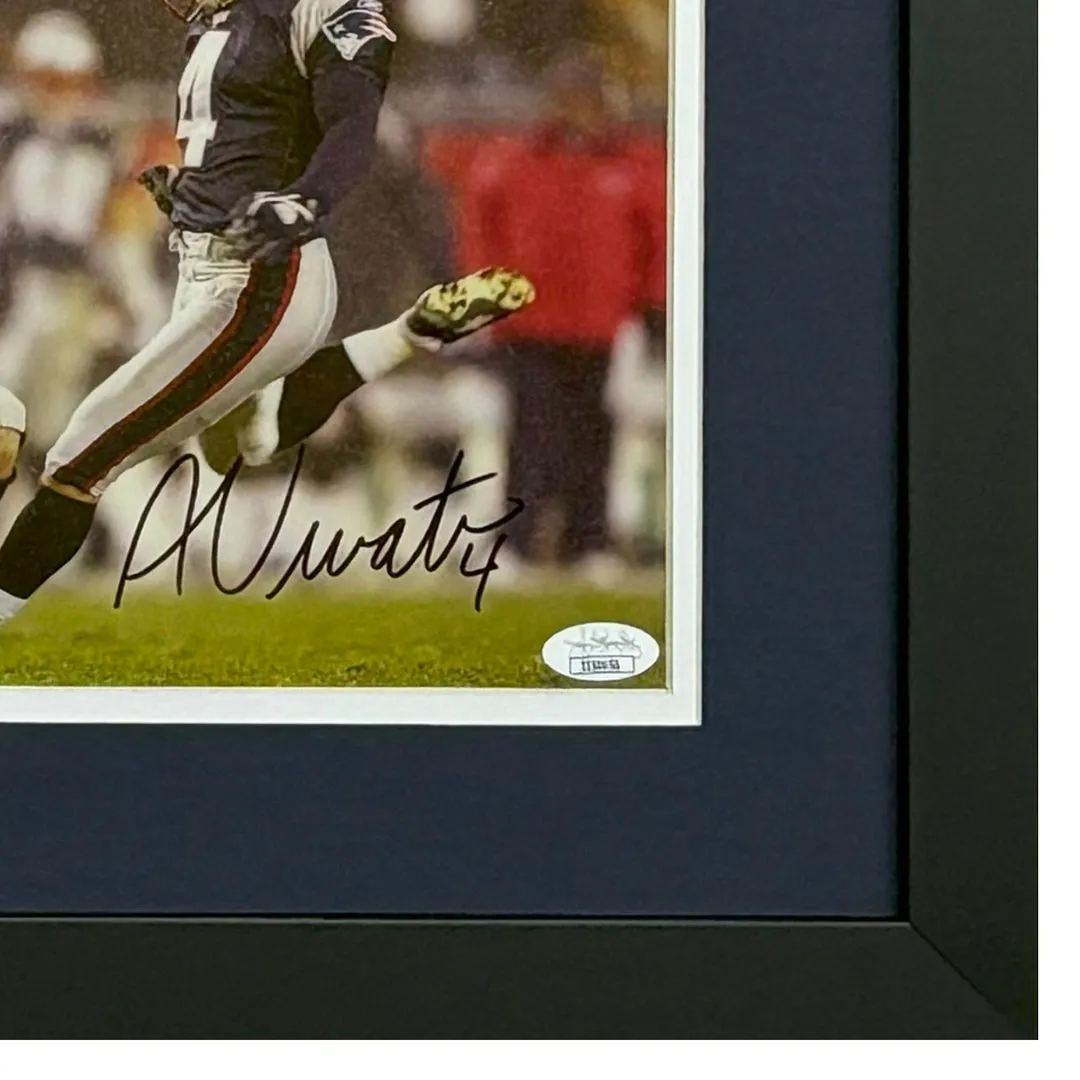 Adam Vinatieri Signed New England Patriots Framed 8x10 Photo