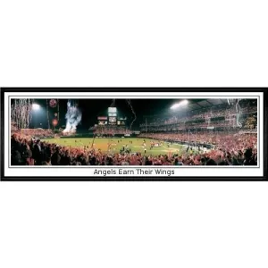 Anaheim Angels Angels Earn Their Wings"  - 13.5"x39" Standard Black Frame"