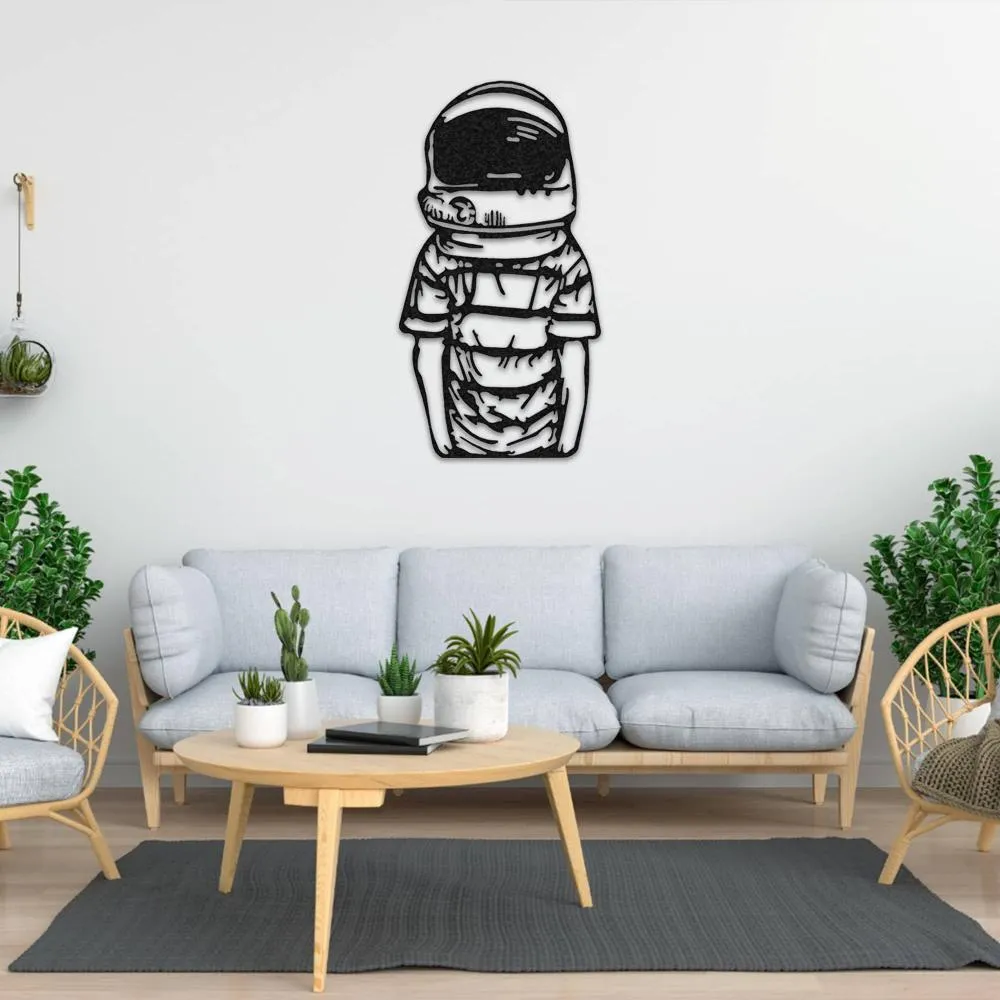 Astronaut Metal Decor for Wall Art