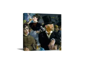 At The Cafe | Edouard Manet Masters Classic Art in Gallery Wrapped Canvas | Various Sizes