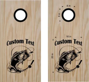 Bass Fishing Cornhole Decal Set Boards Bean Bag Toss Sticker