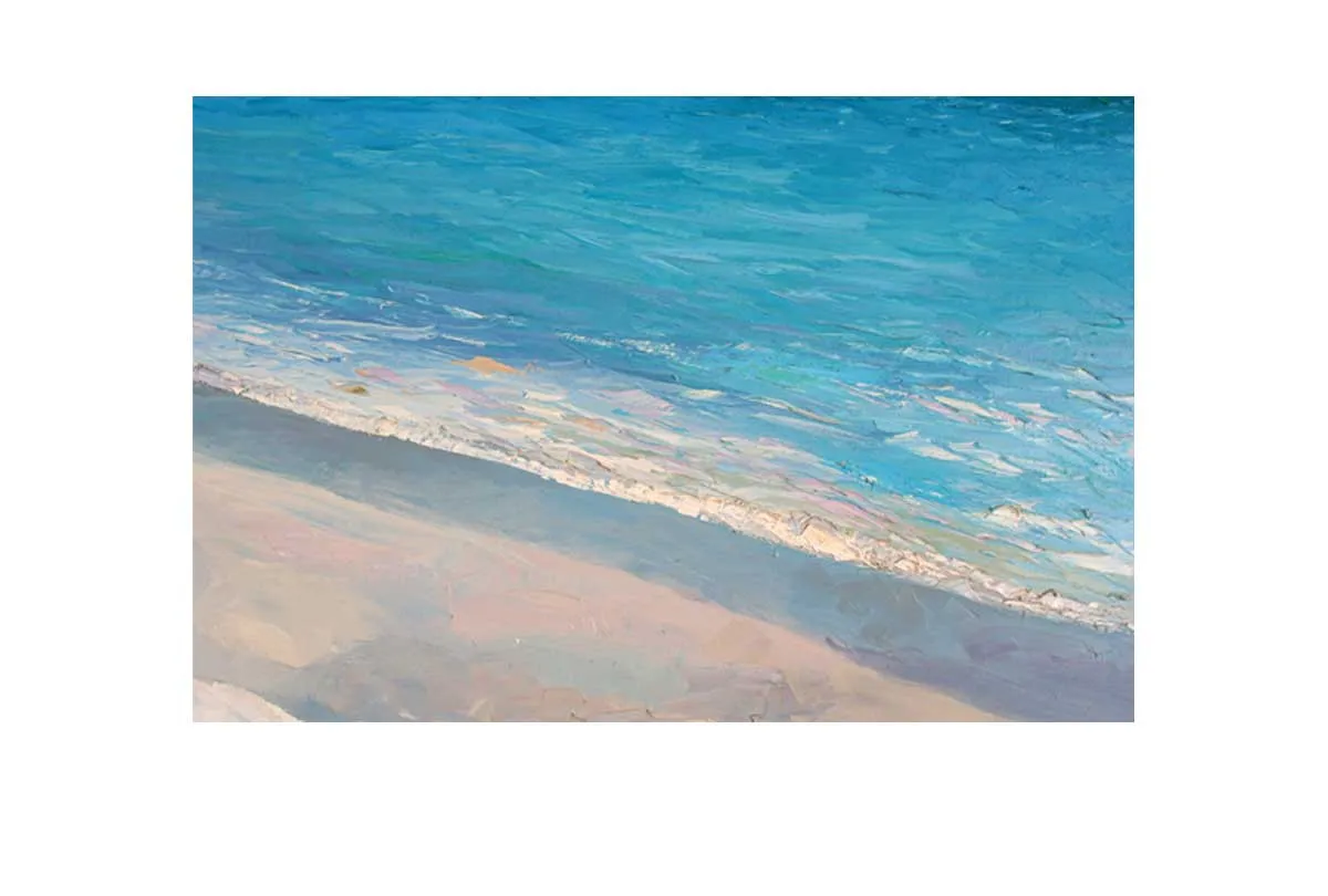 Beach from Above Painting | Canvas Wall Art Print