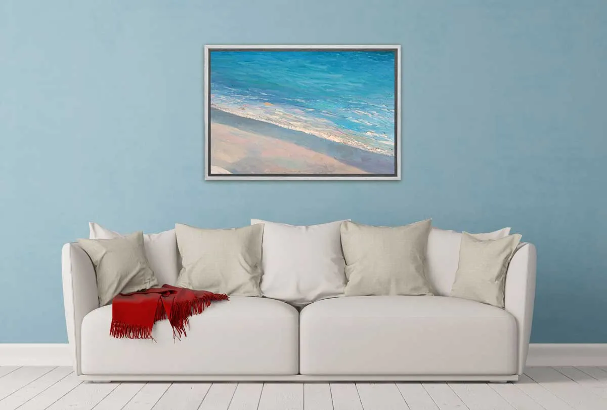 Beach from Above Painting | Canvas Wall Art Print