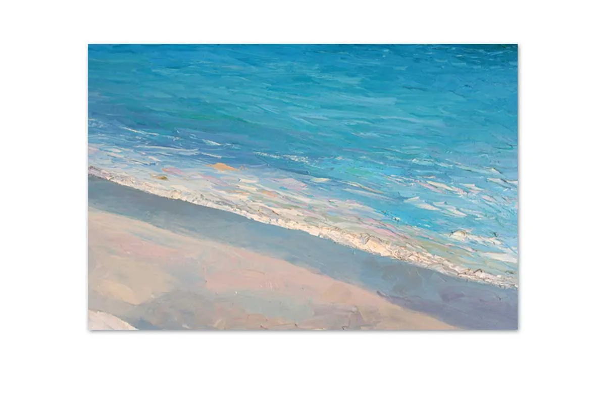 Beach from Above Painting | Canvas Wall Art Print