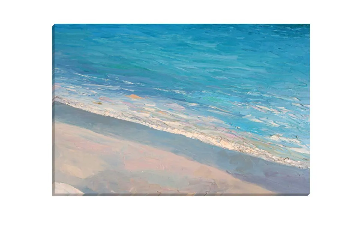 Beach from Above Painting | Canvas Wall Art Print