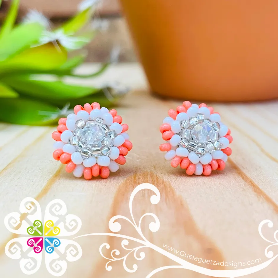 Beaded Flower Studs