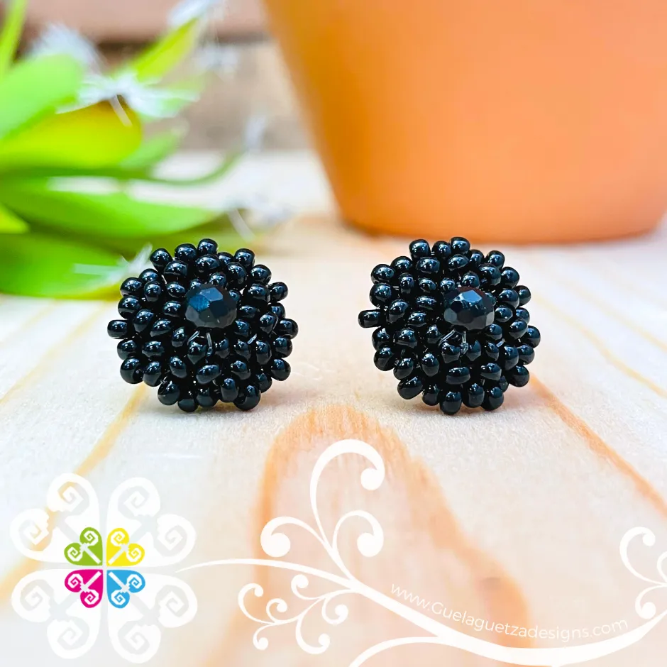 Beaded Flower Studs