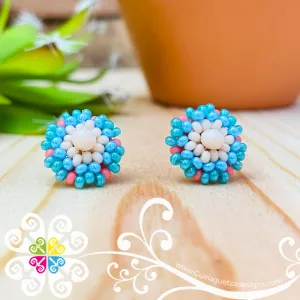 Beaded Flower Studs