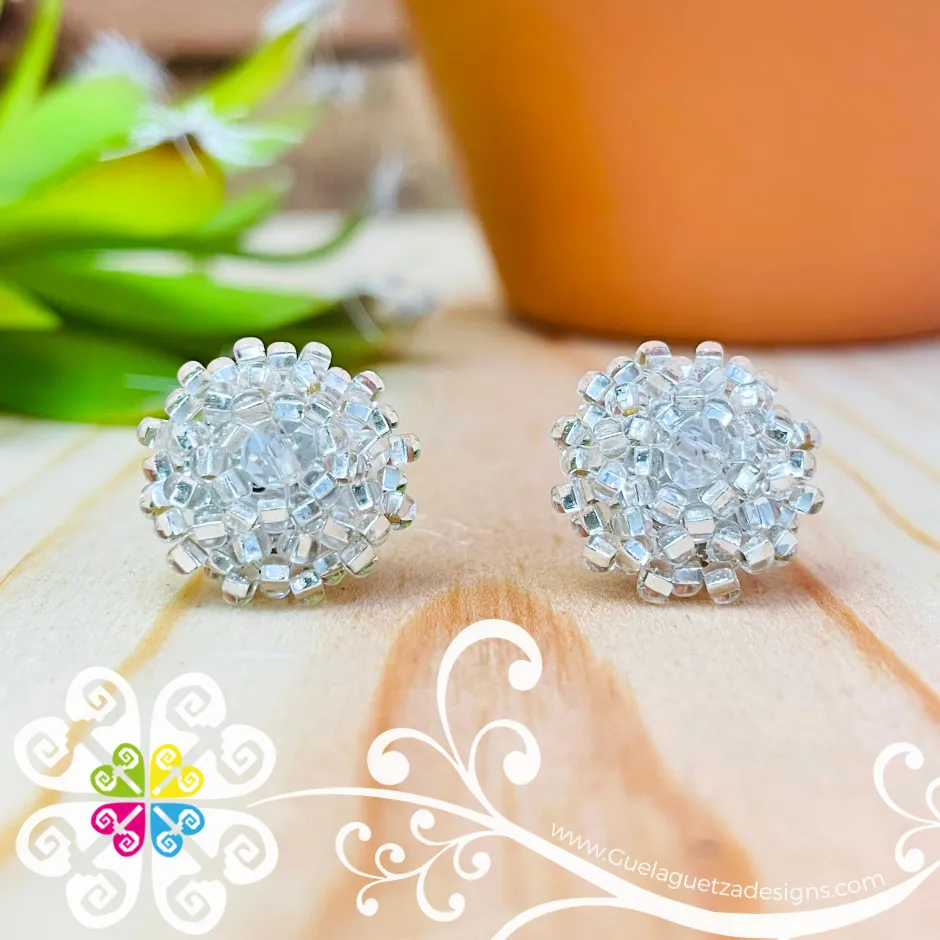 Beaded Flower Studs