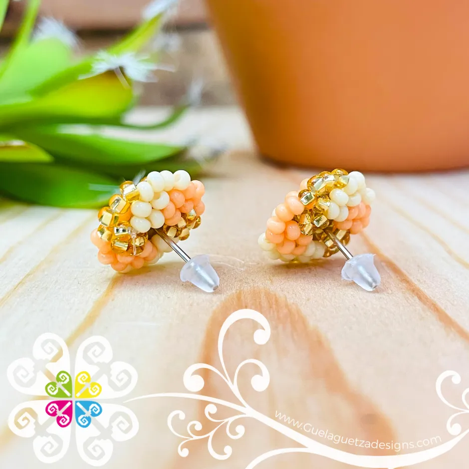 Beaded Flower Studs