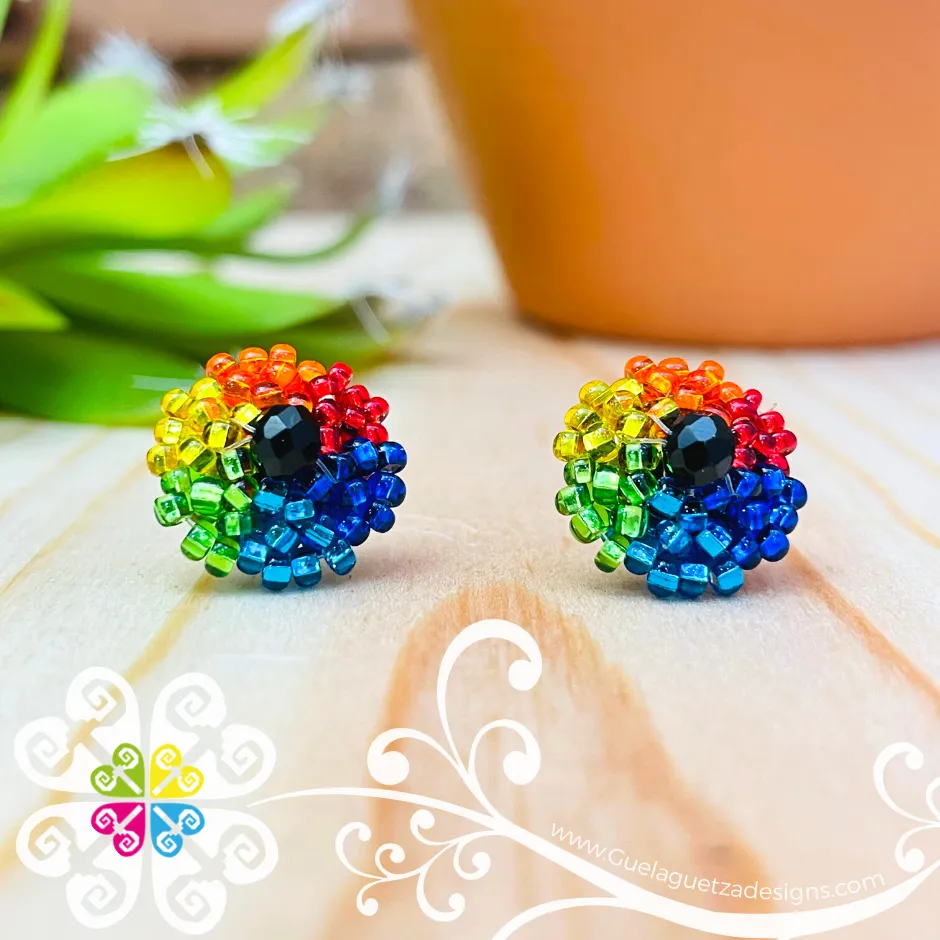 Beaded Flower Studs