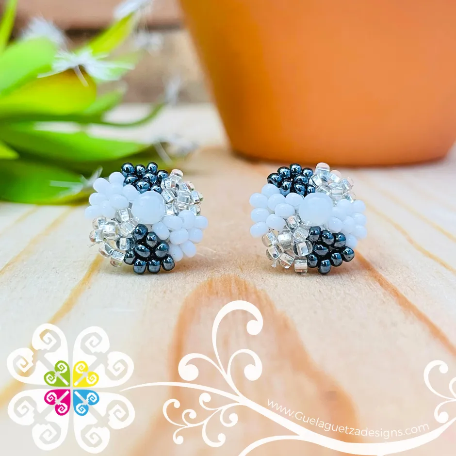 Beaded Flower Studs