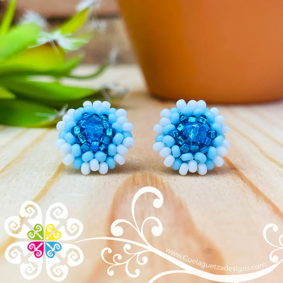 Beaded Flower Studs