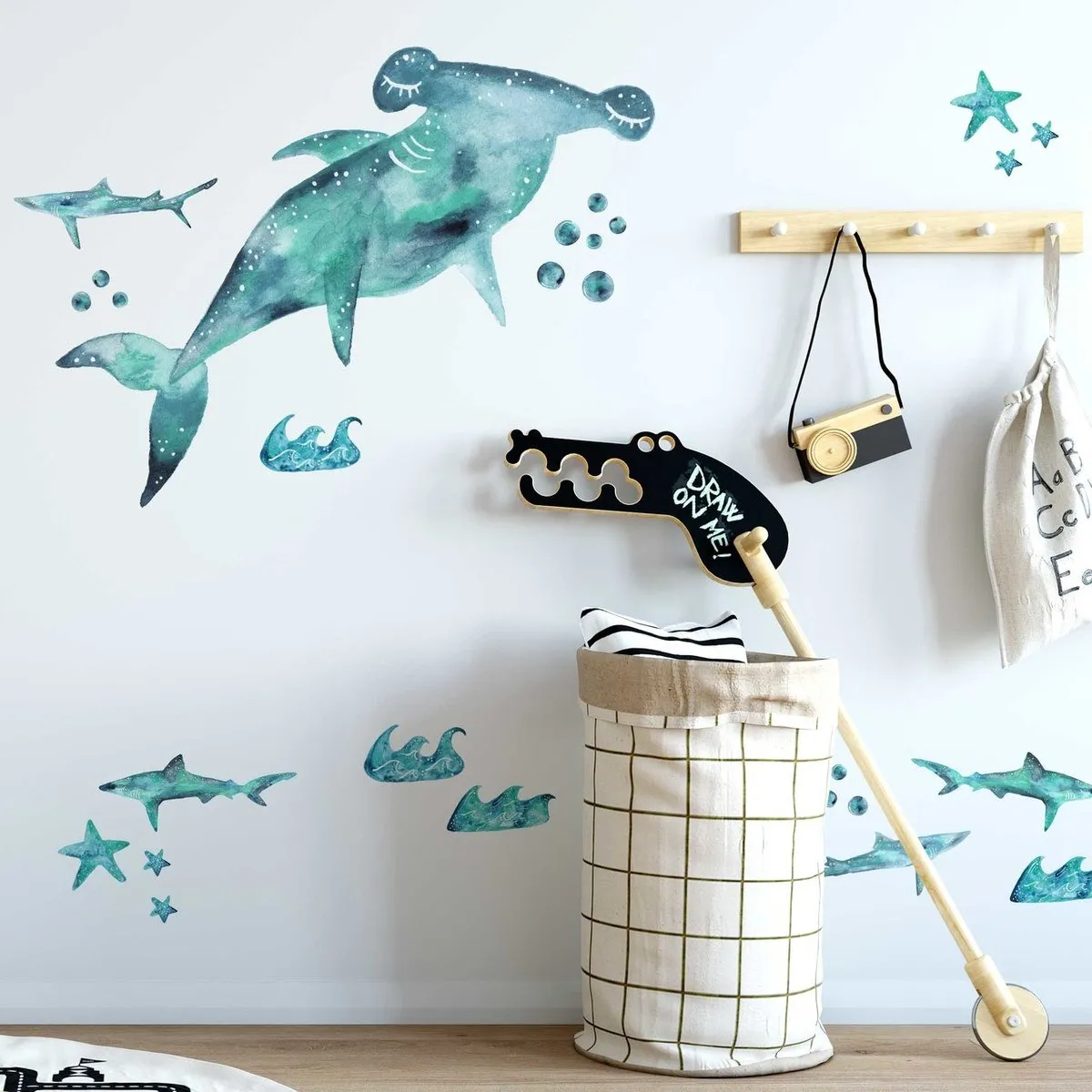 Big Shark Wall Decal Set