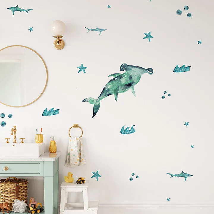 Big Shark Wall Decal Set