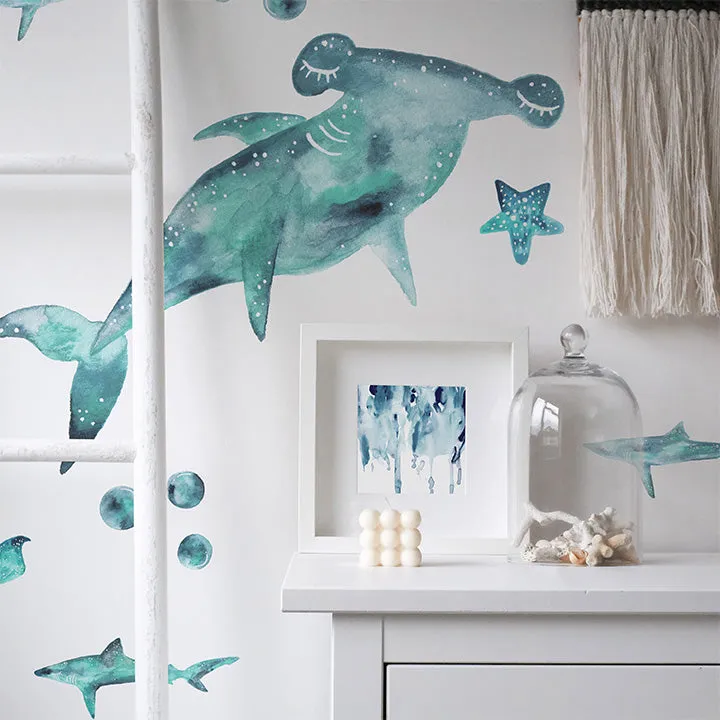 Big Shark Wall Decal Set