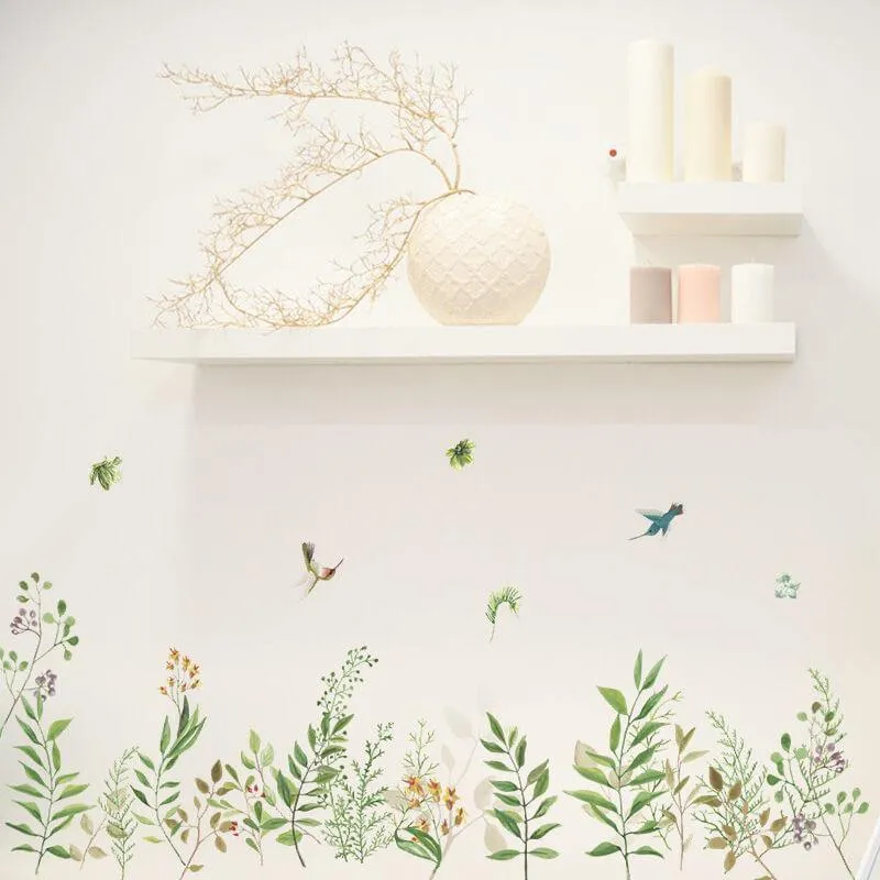 Birds and Flowers Peel and Stick Wall Decals