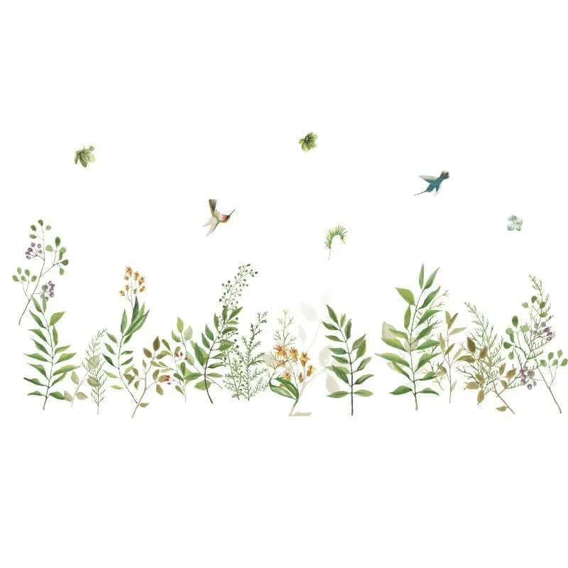 Birds and Flowers Peel and Stick Wall Decals