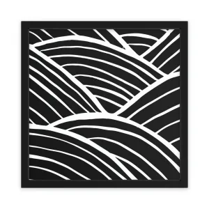 Black and White Pattern Background Framed Poster