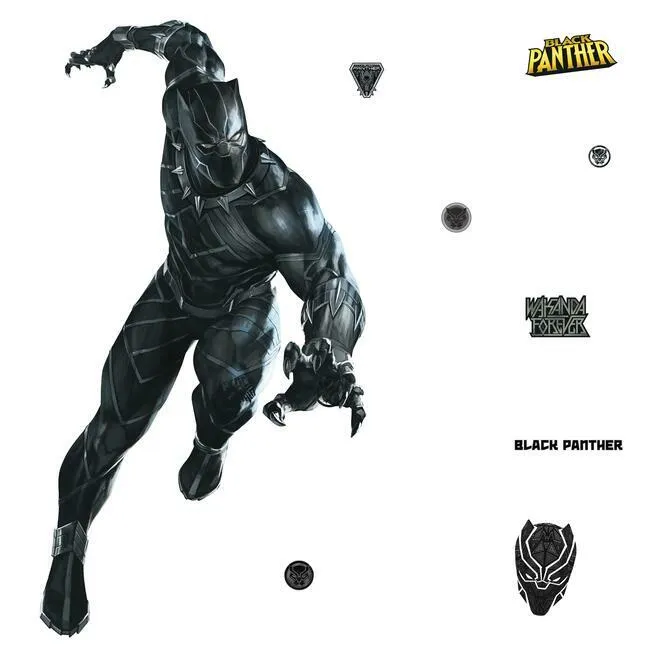 Black Panther Peel and Stick Giant Wall Decals