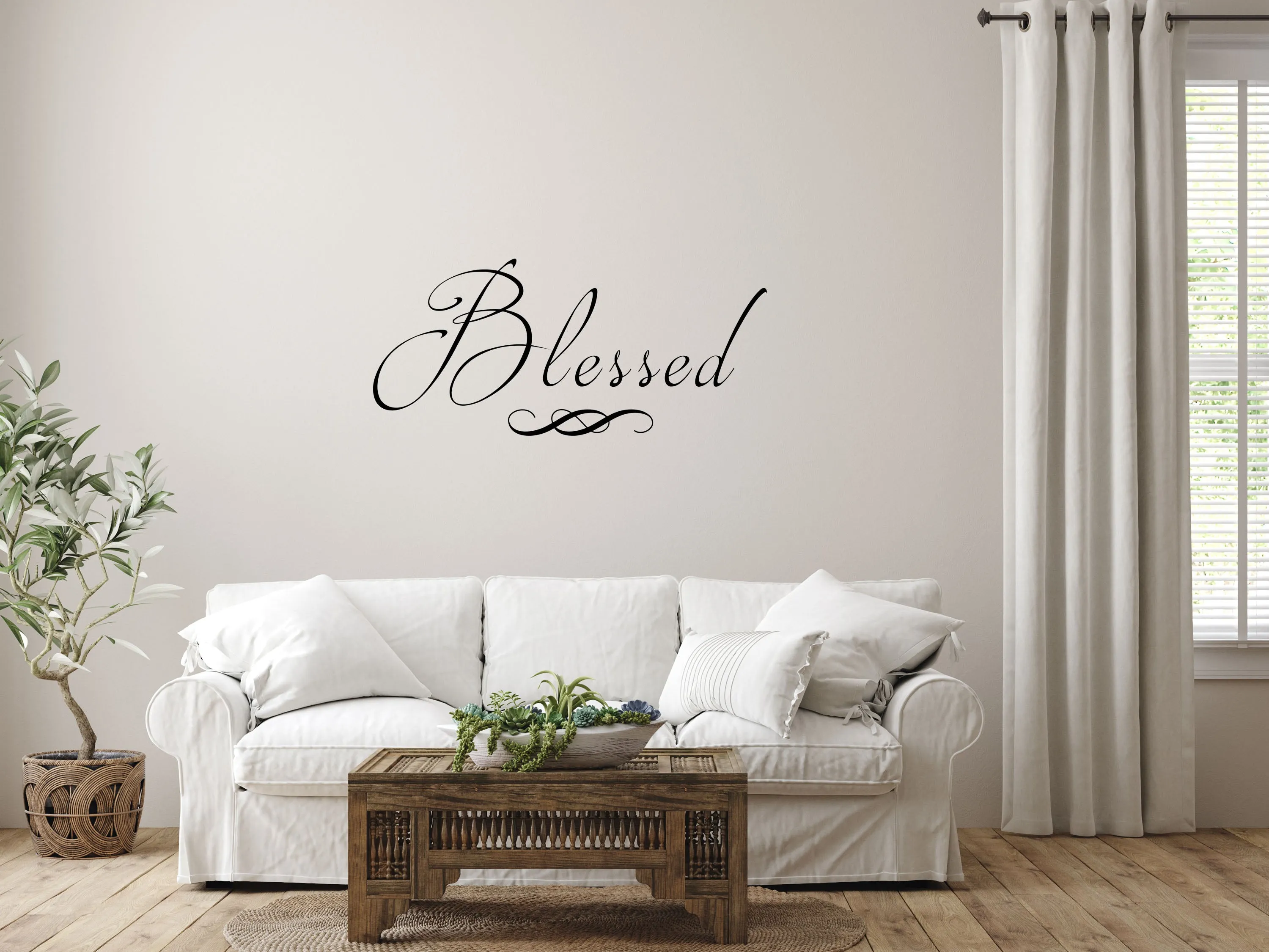 Blessed Bible Wall Bedroom Decal