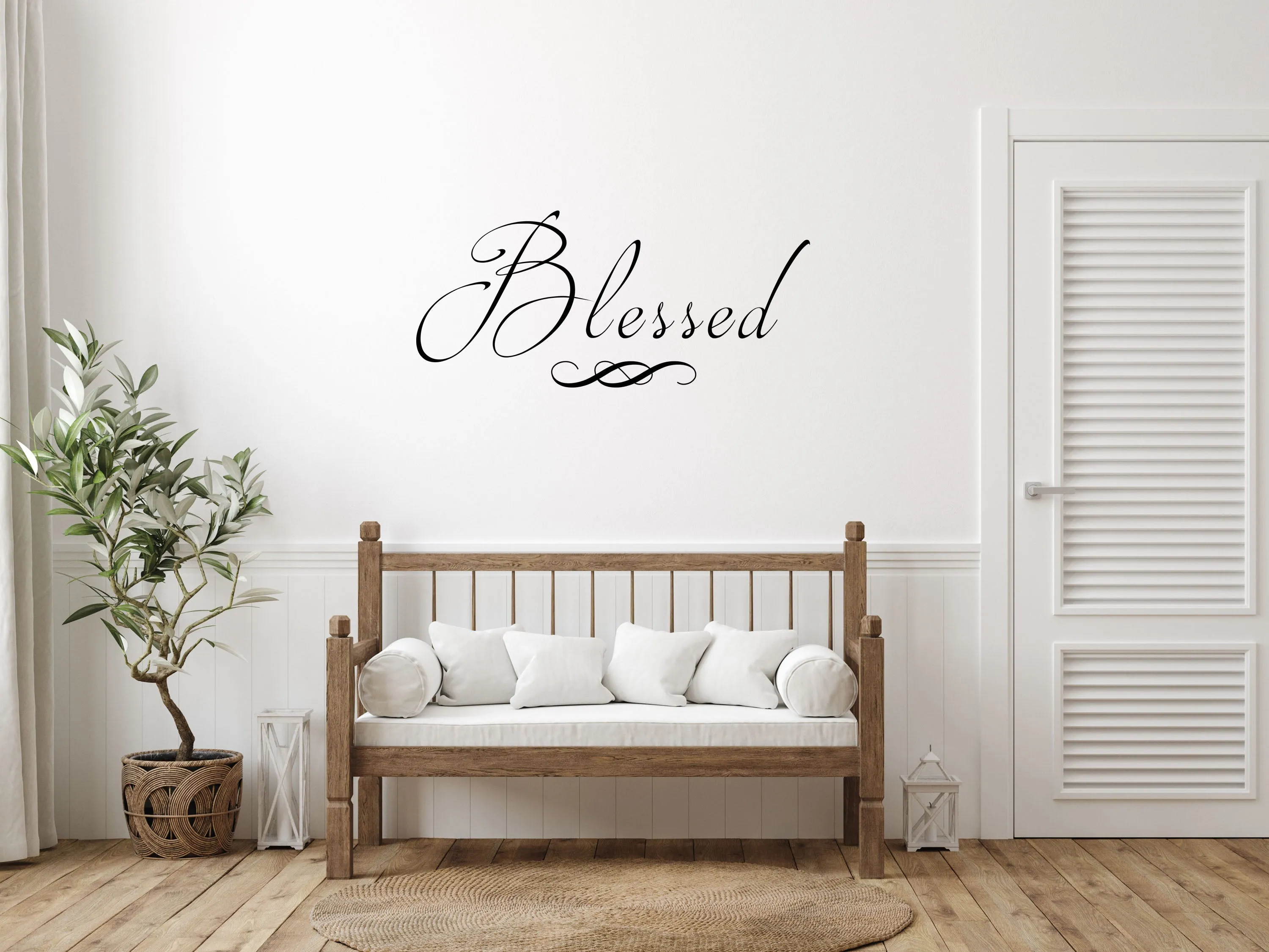 Blessed Bible Wall Bedroom Decal