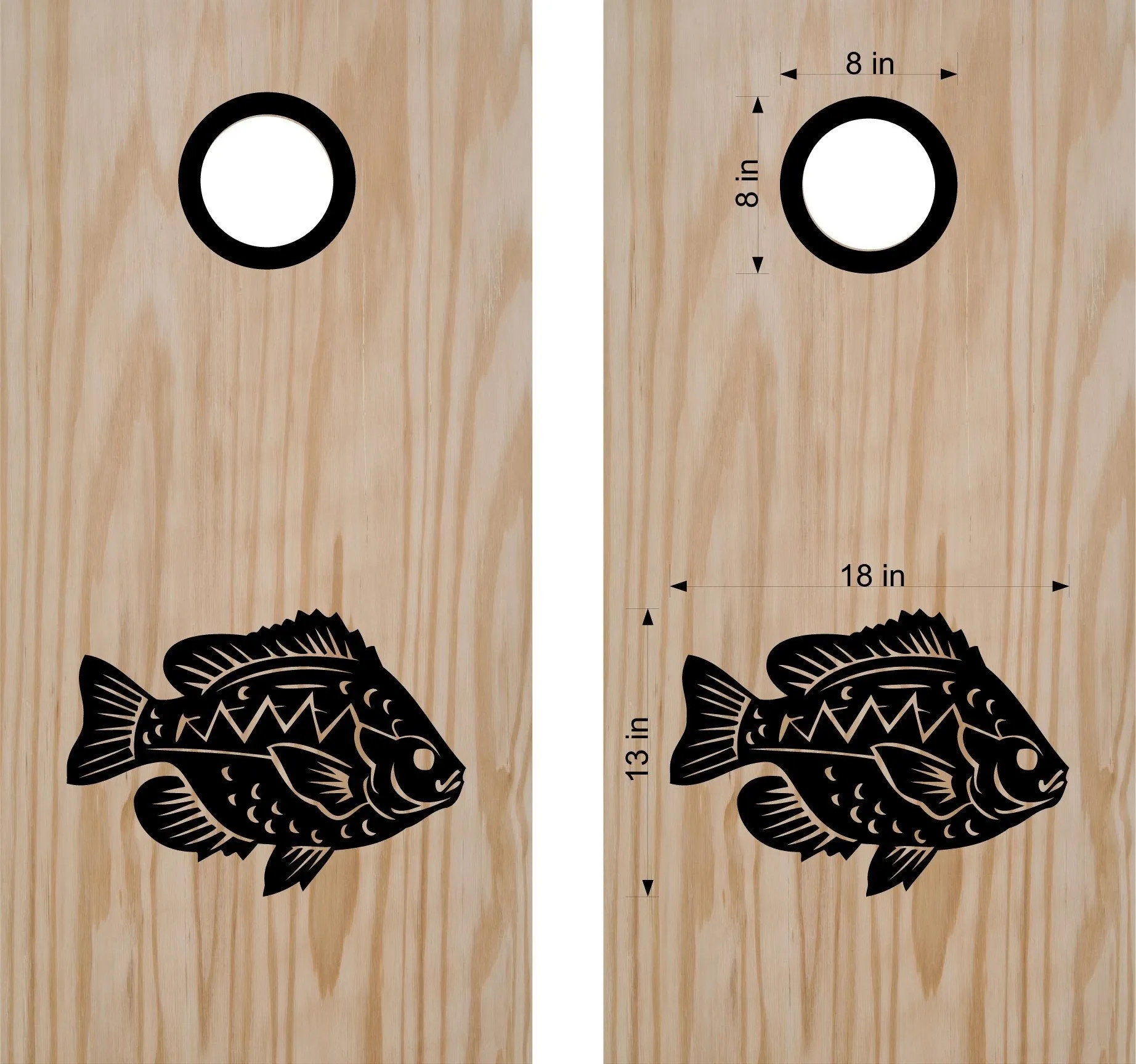 Bluegill Cornhole Board Decals Bean Bag Toss Sticker Fish