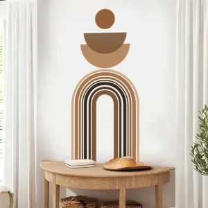 Boho Abstract Rainbow Mid-Century Wall Stickers