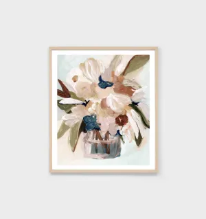 Bouquet Muse Dark Framed Art Print