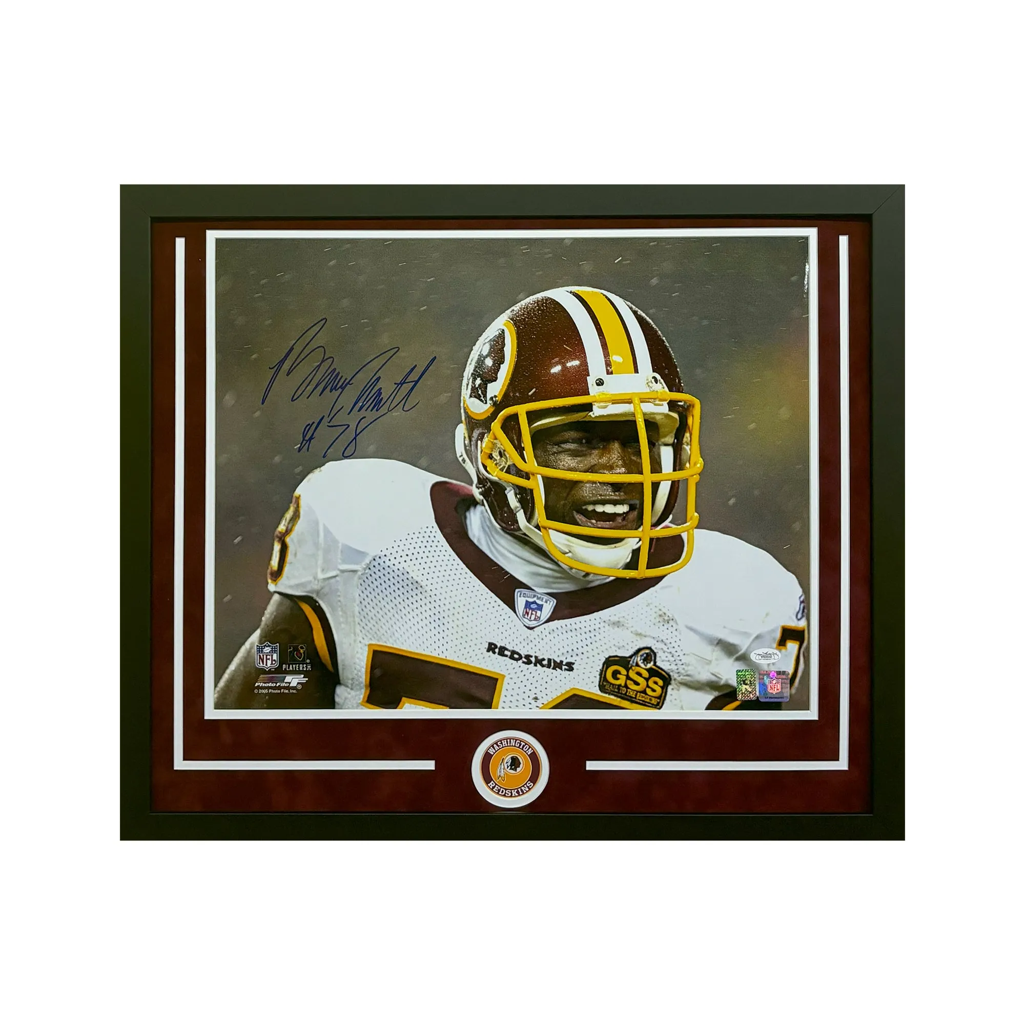 Bruce Smith Hand Signed & Framed Redskins 16x20 Football Photo