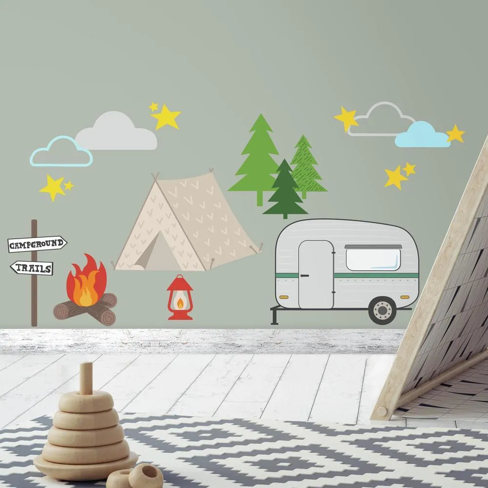 Camping Peel and Stick Wall Decals