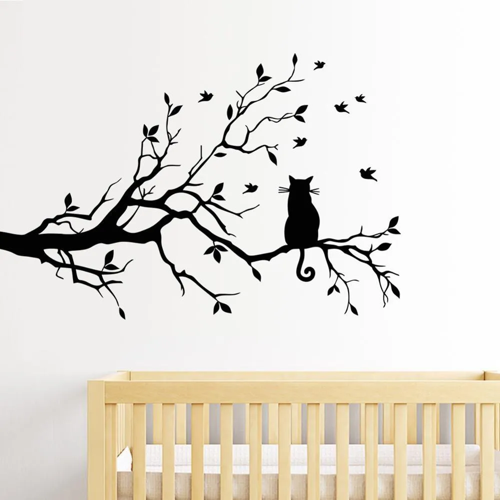 Cat-On-A-Tree Decal