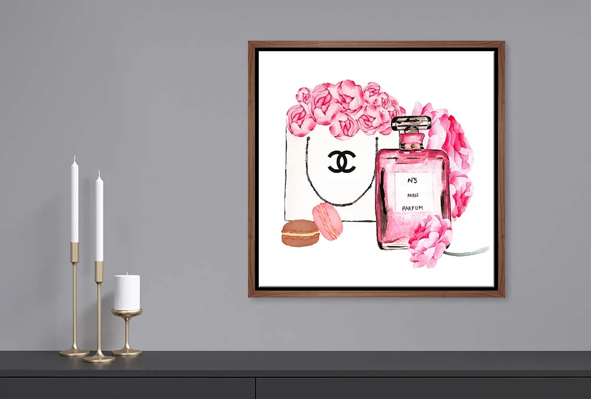 Chanel Bag and No. 5 | Fashion Canvas Wall Art Print