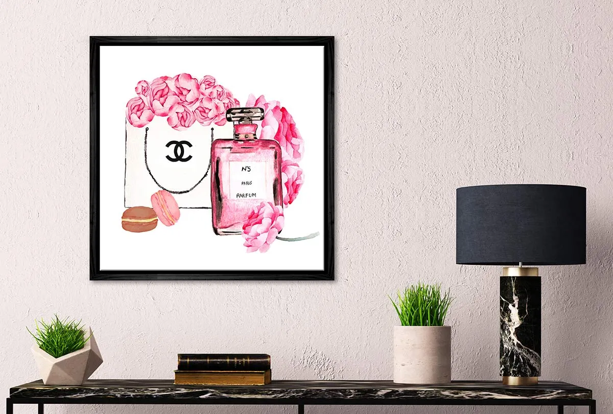 Chanel Bag and No. 5 | Fashion Canvas Wall Art Print