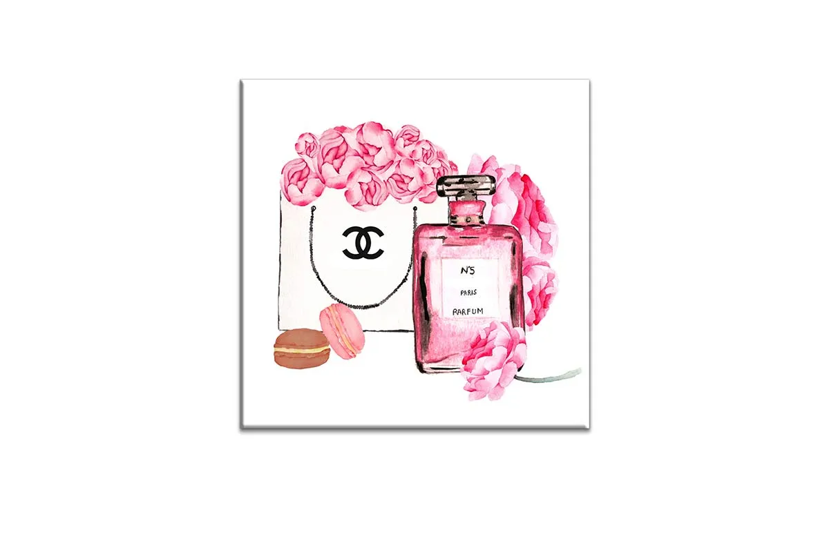 Chanel Bag and No. 5 | Fashion Canvas Wall Art Print