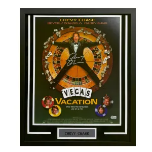 Chevy Chase Hand Signed & Framed Vegas Vacation 16x20 Photo (JSA)