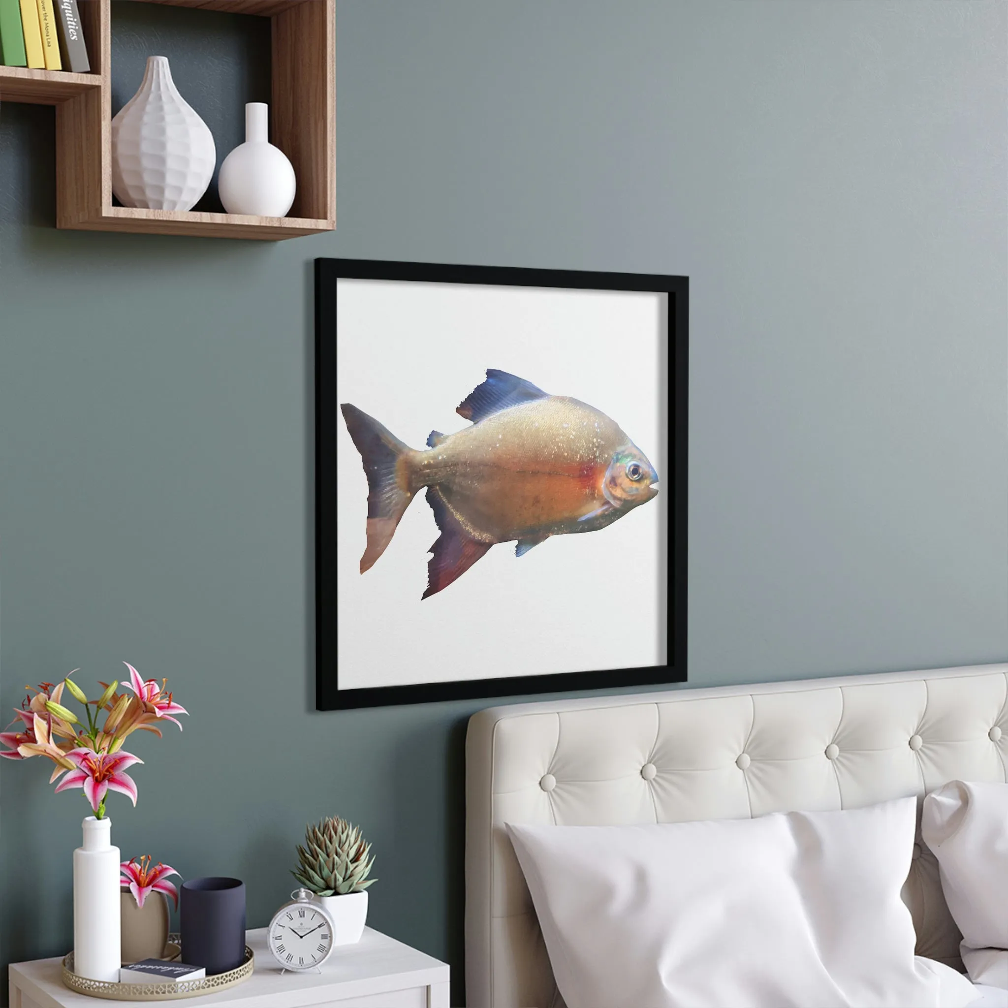 Colorful Peach Fish Framed Poster