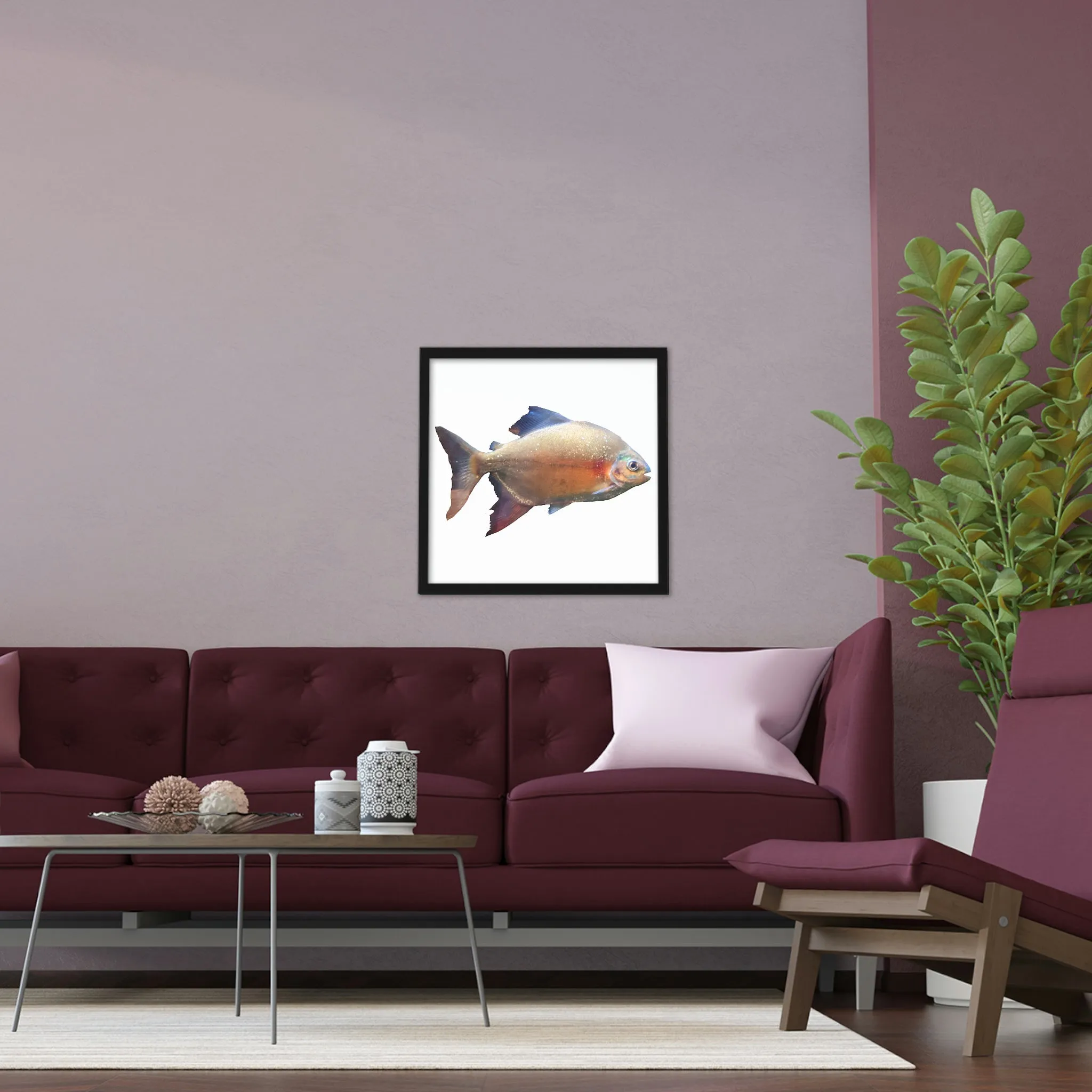 Colorful Peach Fish Framed Poster