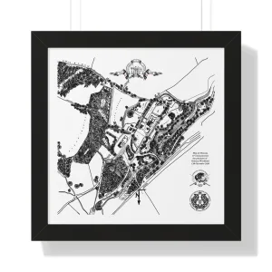 Commemorative Map of Dunans Castle and Woodland, Framed