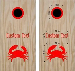 Crab Animal Cornhole Board Decals Stickers Both Boards