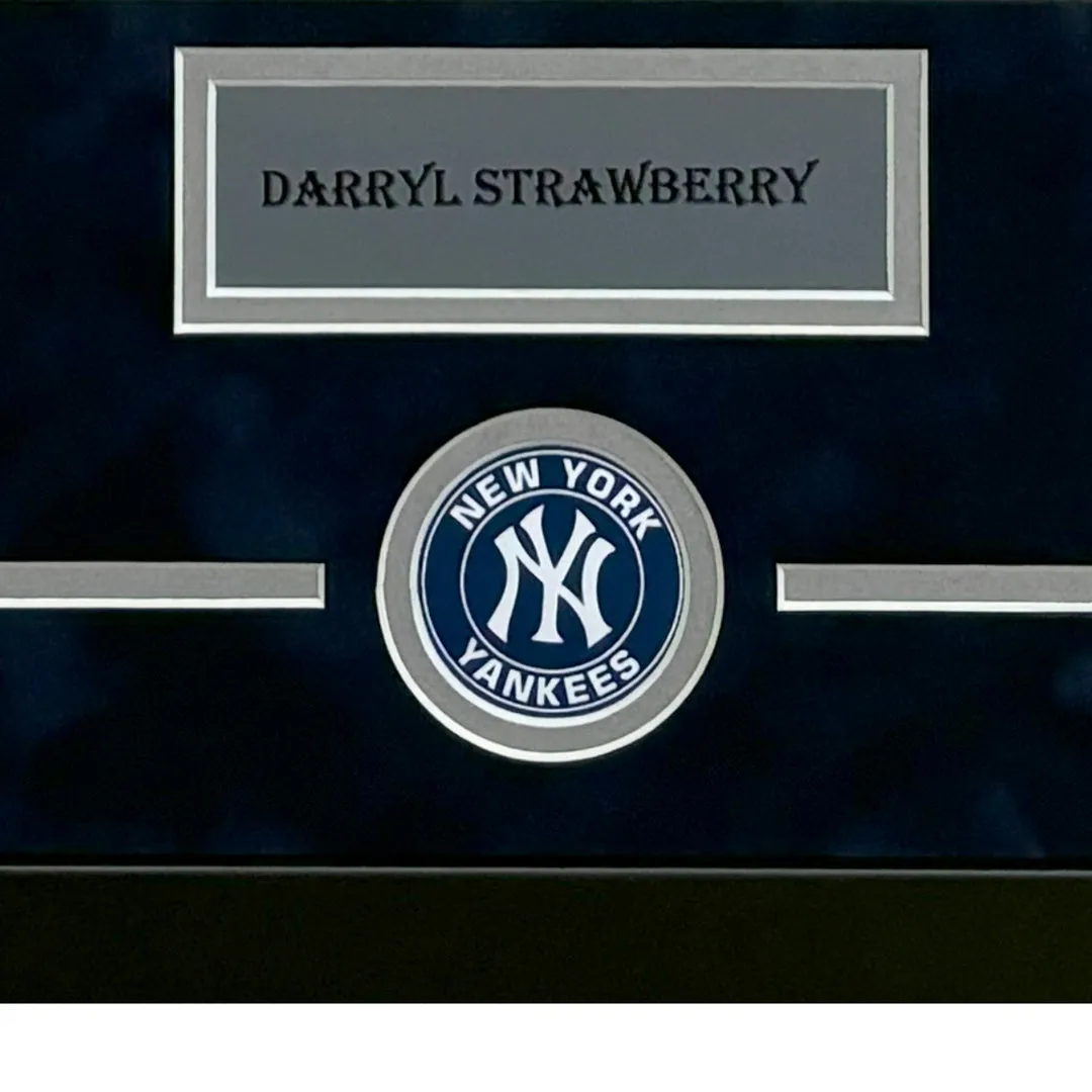 Darryl Strawberry Hand Signed & Framed New York Yankees 8x10 Photo (JSA)