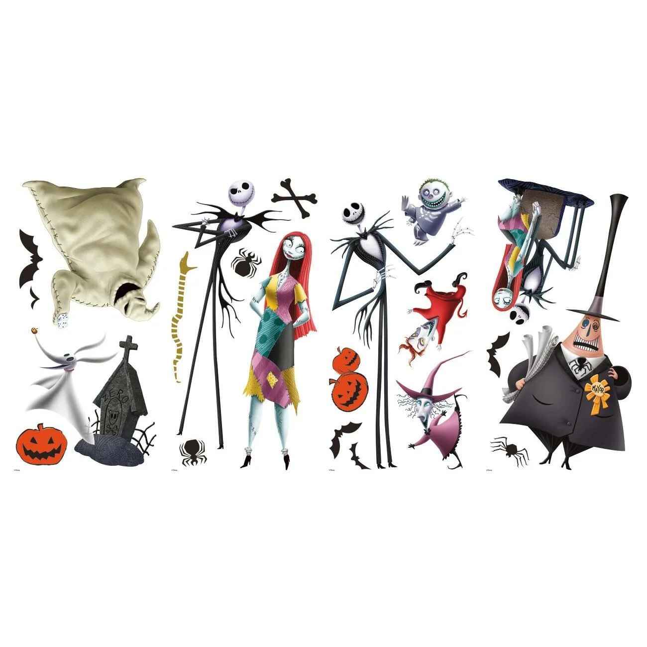 Disney Tim Burton's The Nightmare Before Christmas Peel and Stick Wall Decals