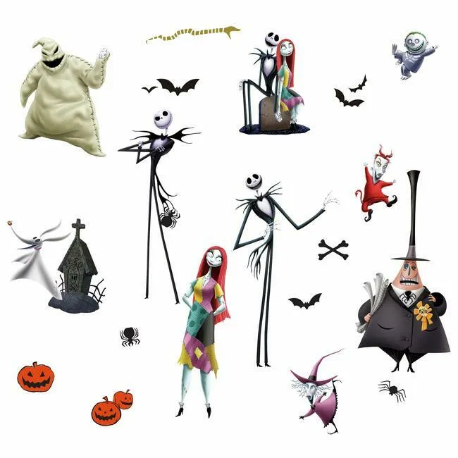 Disney Tim Burton's The Nightmare Before Christmas Peel and Stick Wall Decals